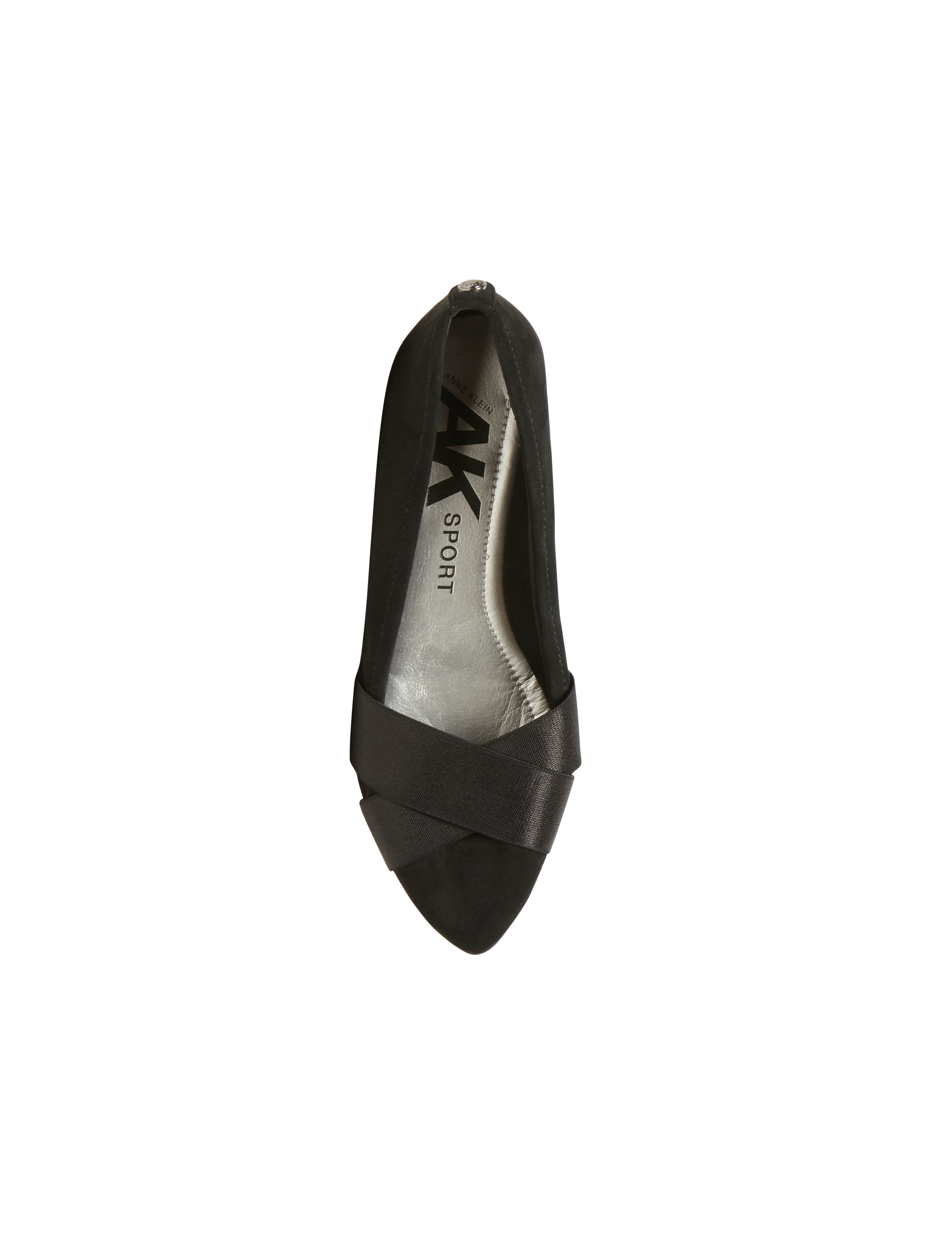 Oalise Flats Wide and Medium width - Anne Klein Black Fabric