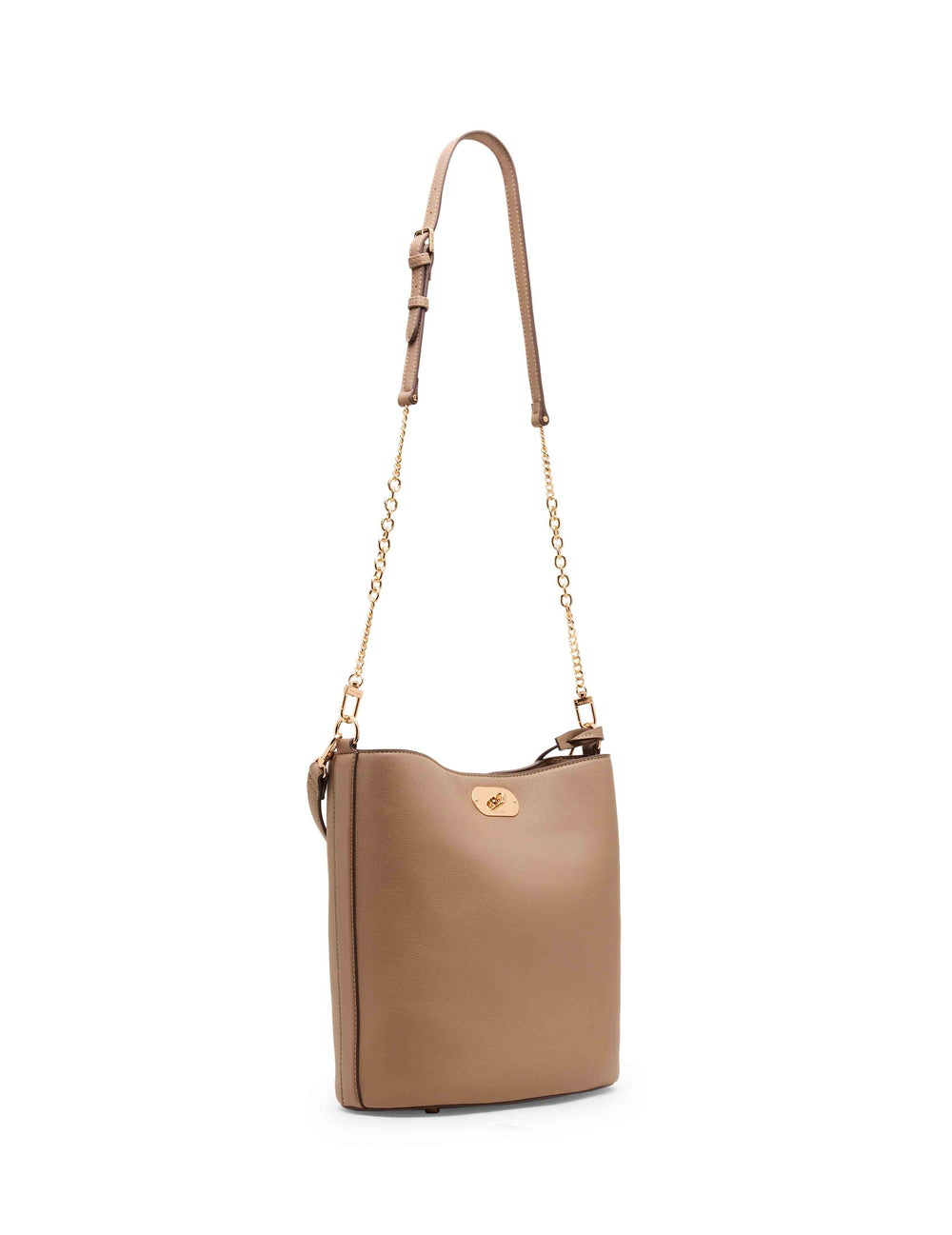 Medium Oval Turnlock Bucket with Convertible Strap - Anne Klein