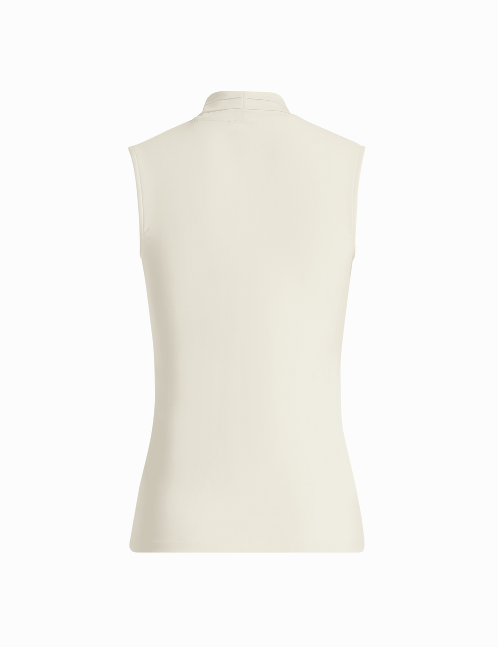 V-Neck Triple Pleat Sleeveless Top - Anne Klein Anne White