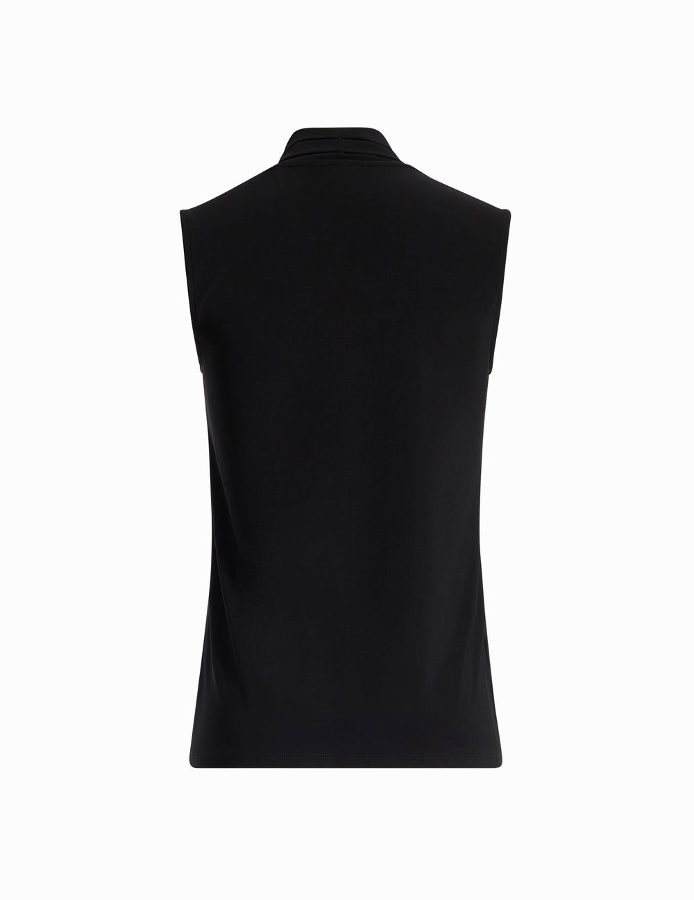 V-Neck Triple Pleat Sleeveless Top - Anne Klein Anne Black
