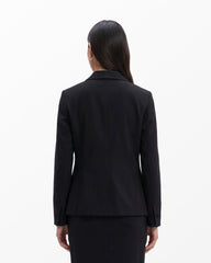 Notch Collar 2 Button Blazer in Black - Anne Klein Anne Black