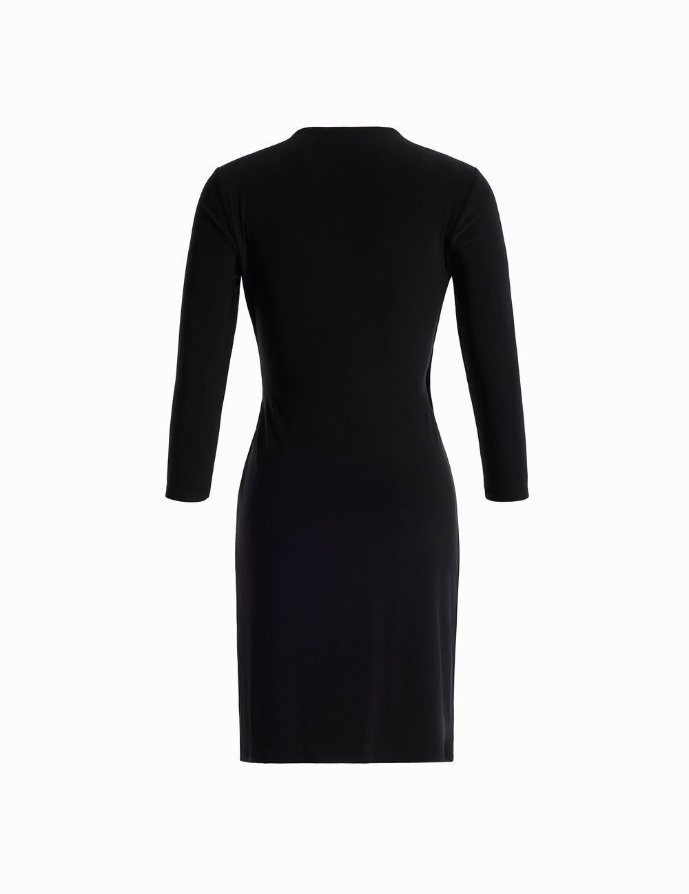 Faux Wrap Dress in Black - Anne Klein Anne Black