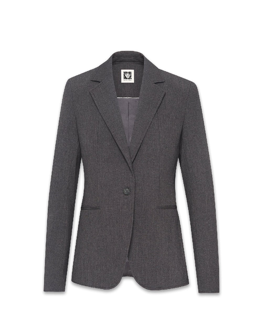 Melange Single Button Blazer - Anne Klein Zinc