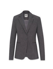Melange Single Button Blazer - Anne Klein Zinc