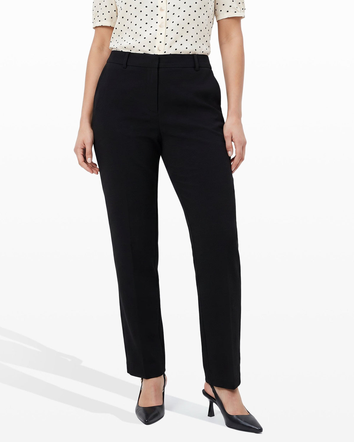 Flare Leg Dress Pant in Black - Anne Klein Anne Black