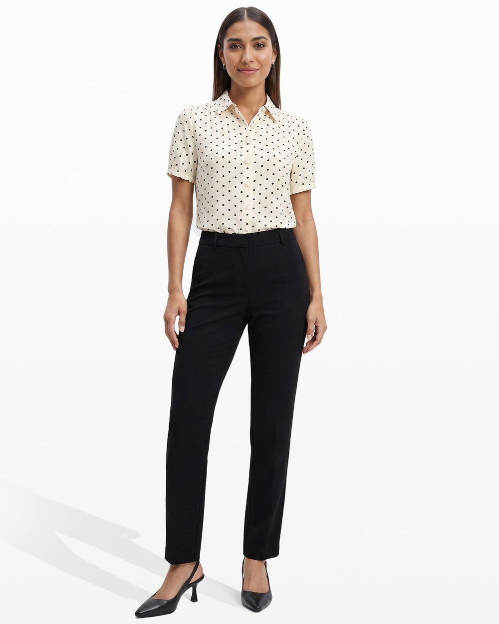 Flare Leg Dress Pant in Black - Anne Klein Anne Black