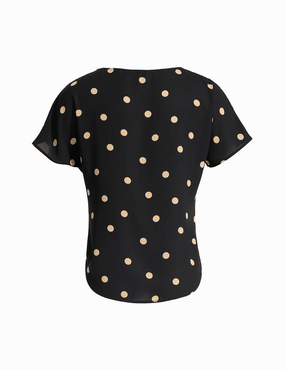 Large Dot Bateau Neck Blouse - Anne Klein Anne Black/Latte