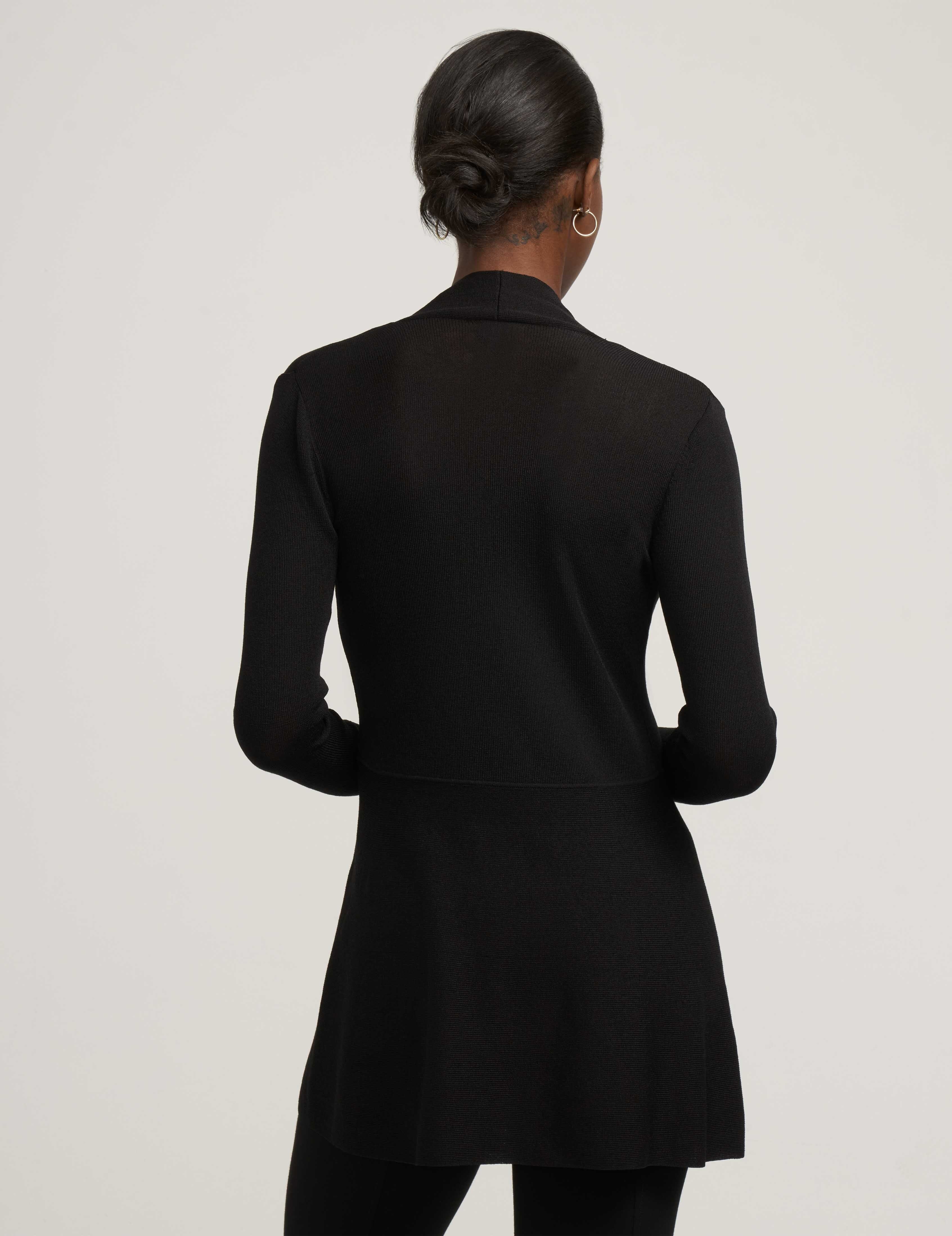 Monterey Open-Front Cardigan in Black - Anne Klein Anne Black