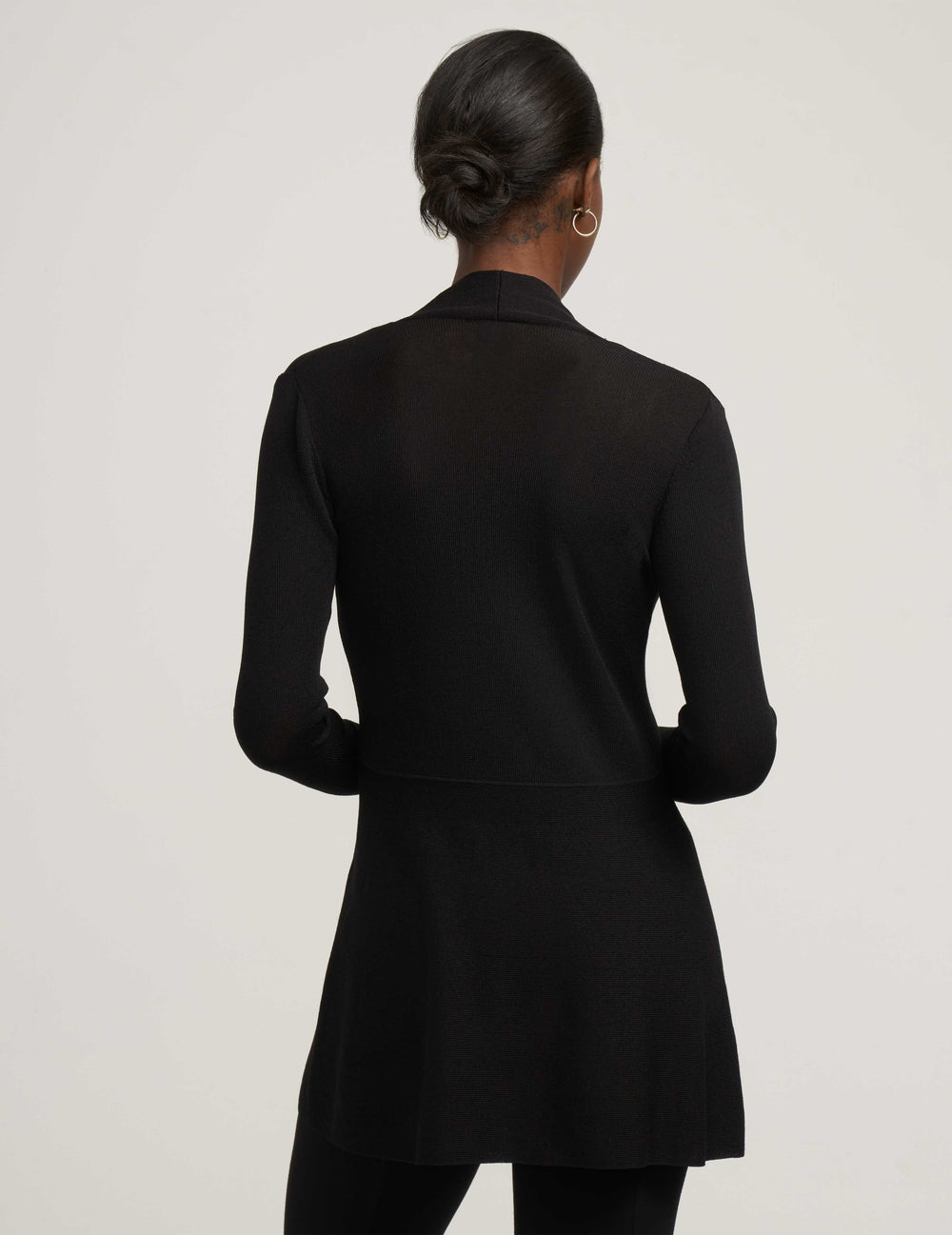 Monterey Open-Front Cardigan in Black - Anne Klein Anne Black