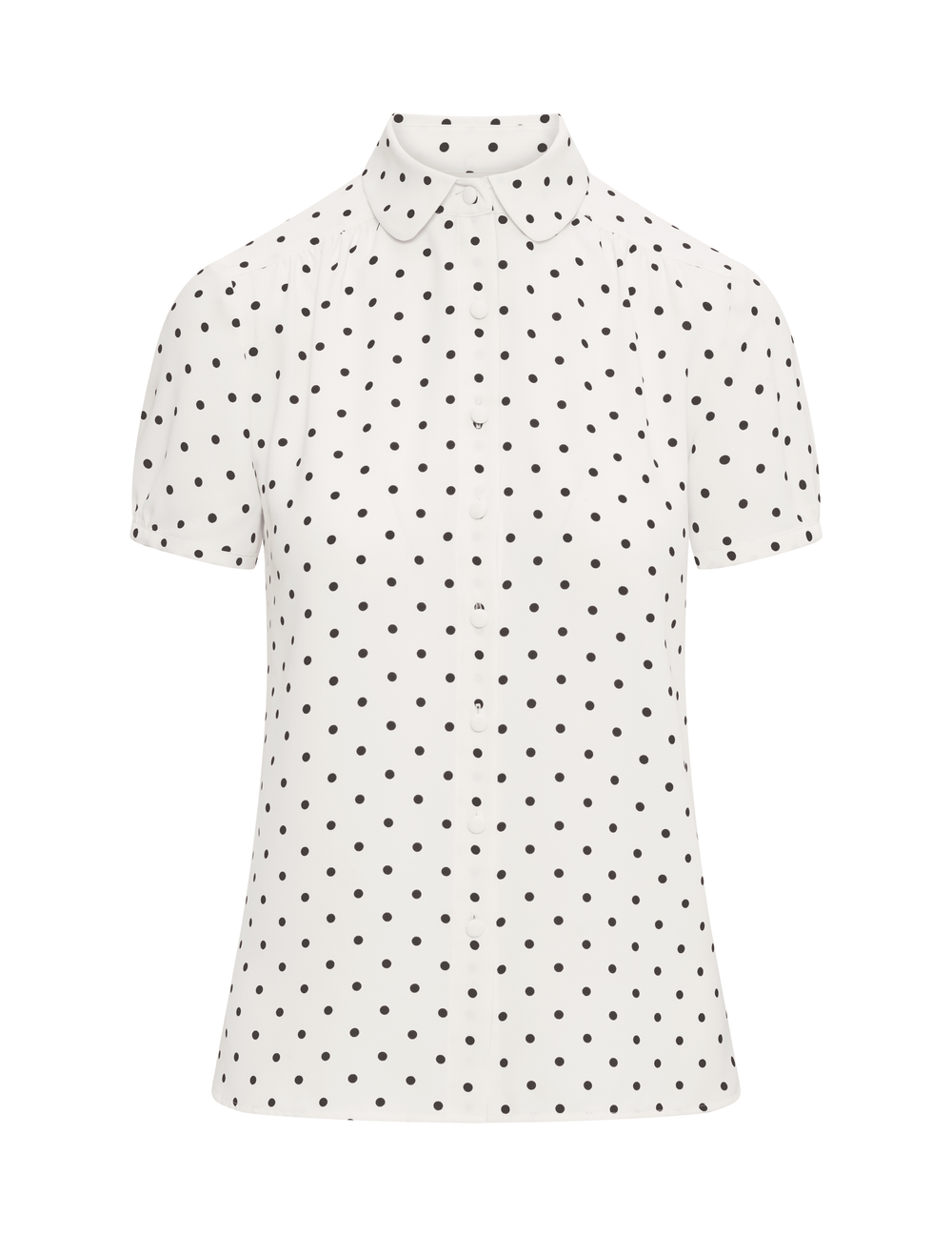 Polka Dot Cap Sleeve Blouse - Anne Klein Anne White/Anne Black