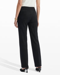 Pull On Straight Leg Trouser with Pockets - Anne Klein Anne Black
