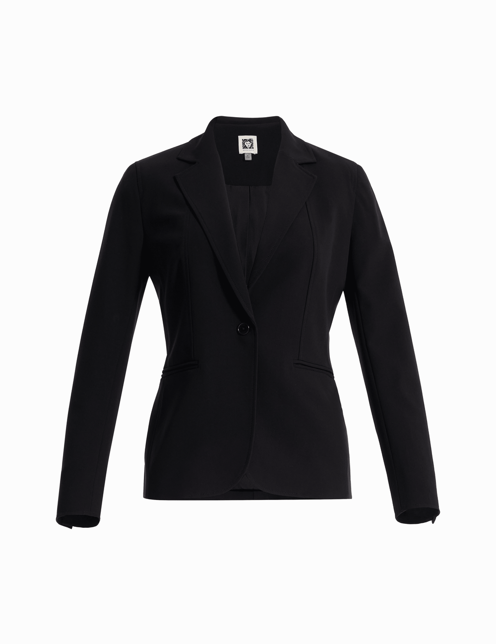 Notch Collar Blazer with Princess Seams - Anne Klein Anne Black