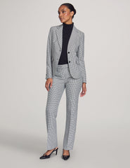 Houndstooth Skirt Suit Set, 3-Piece - Anne Klein Anne Black Combo