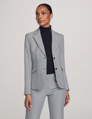 Houndstooth Skirt Suit Set, 3-Piece - Anne Klein Anne Black Combo