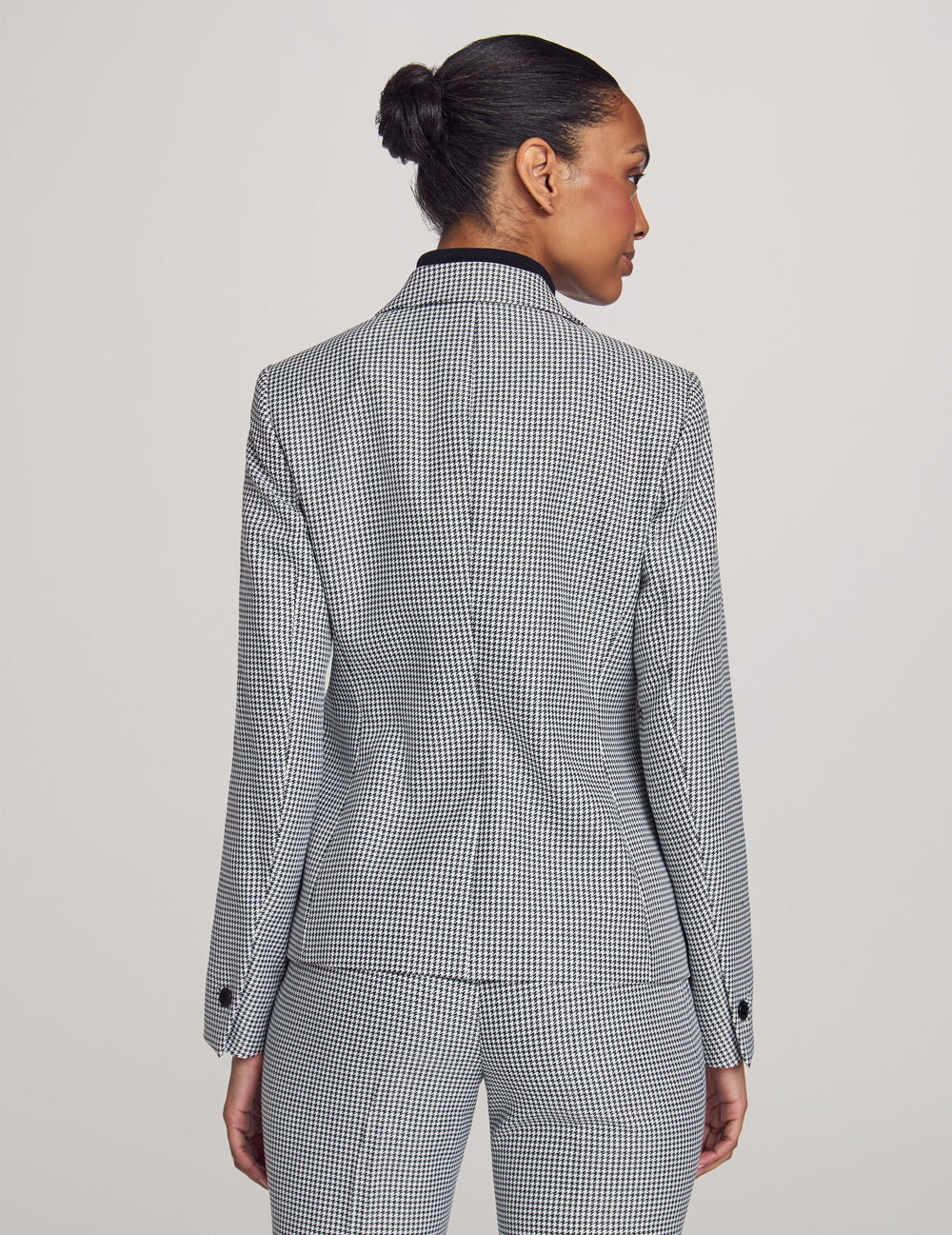 Houndstooth Skirt Suit Set, 3-Piece - Anne Klein Anne Black Combo