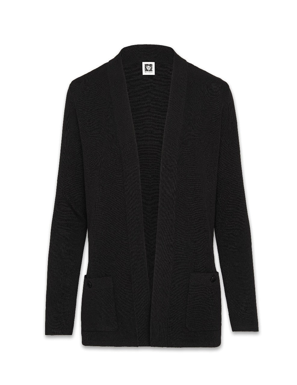 Petite Open-Front Cardigan with Pockets - Anne Klein Anne Black