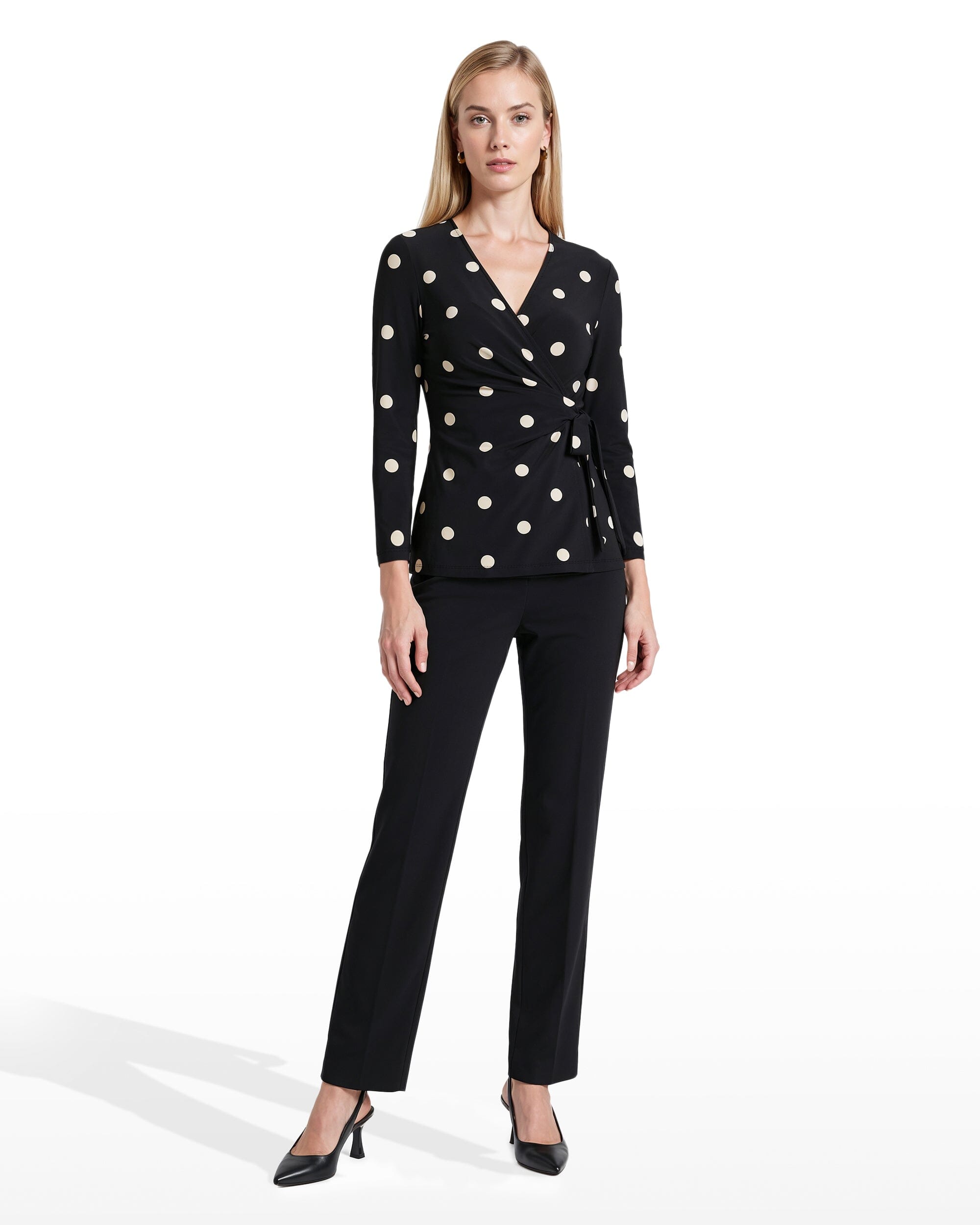 Hollywood Waist Slim Ankle Pull-On Pant - Anne Klein Anne Black