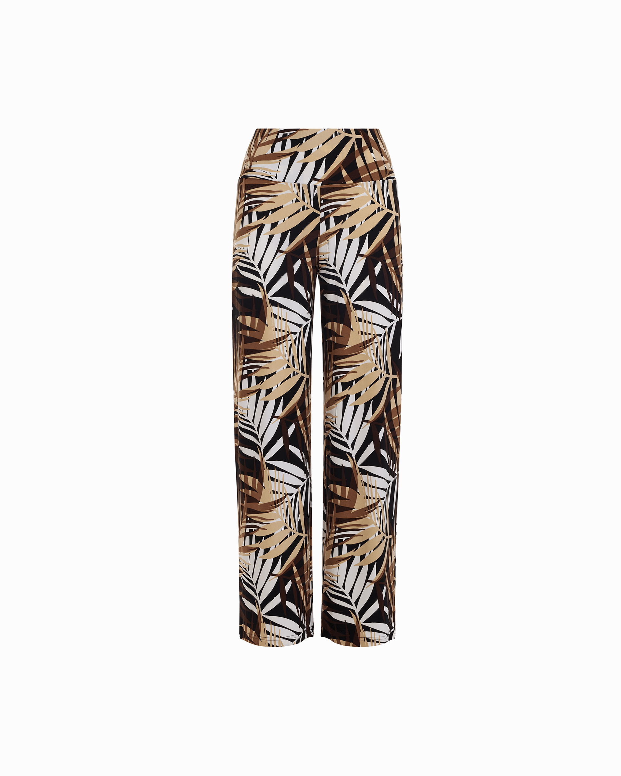 Wide-Leg Palazzo Pant with Wide Waistband in ANNE BLACK MULTI | Anne K - Anne Klein ANNE BLACK MULTI