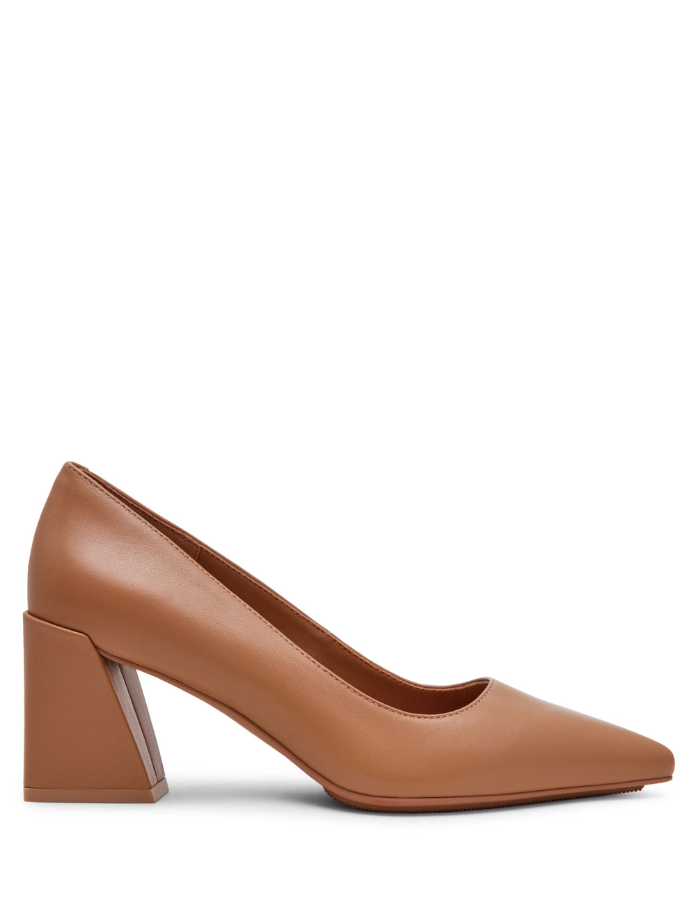 Relena Leather Pump in Nude Leather - Anne Klein Nude Leather