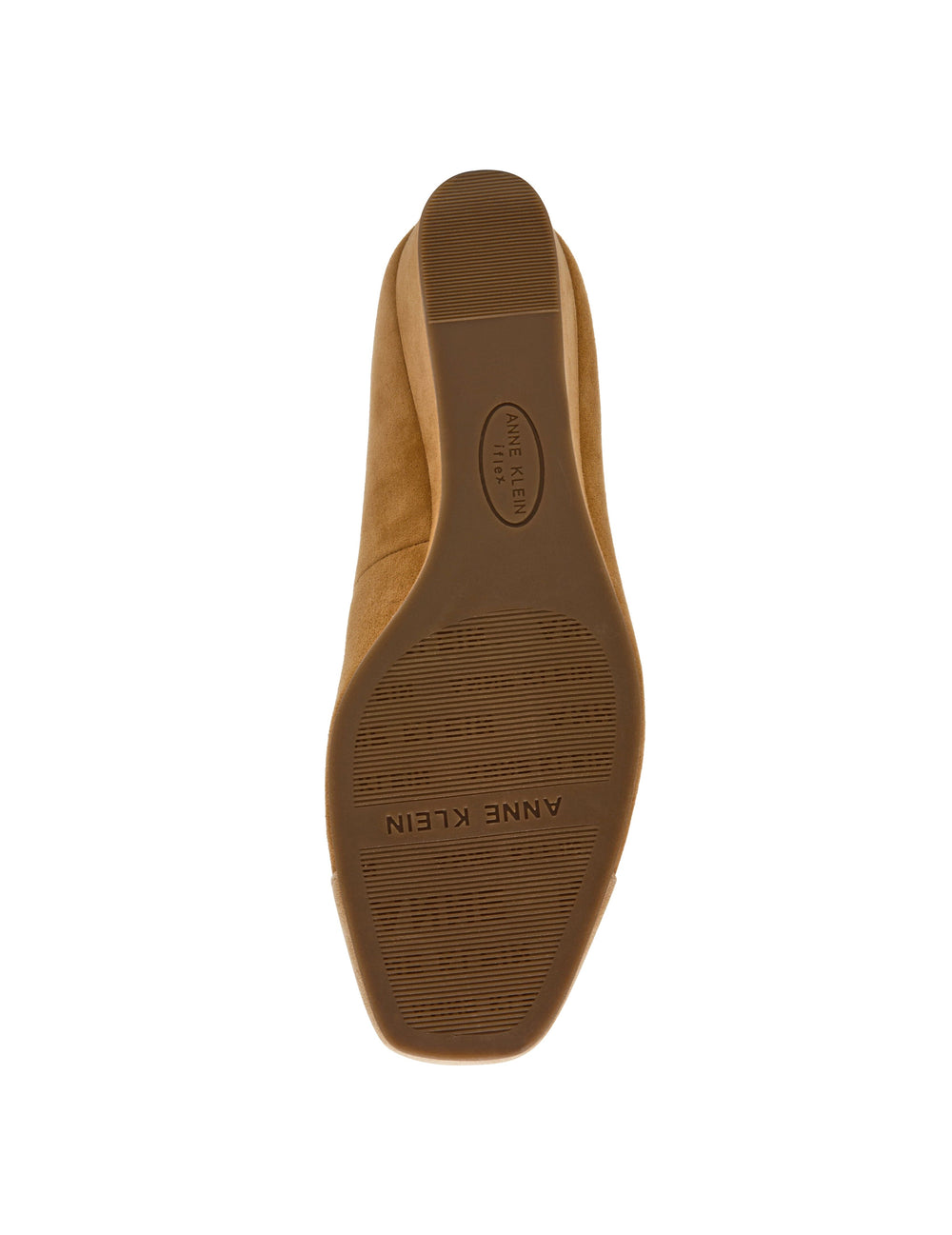 Leather Wedge Waiter Shoe in Tan Suede - Anne Klein Tan Suede