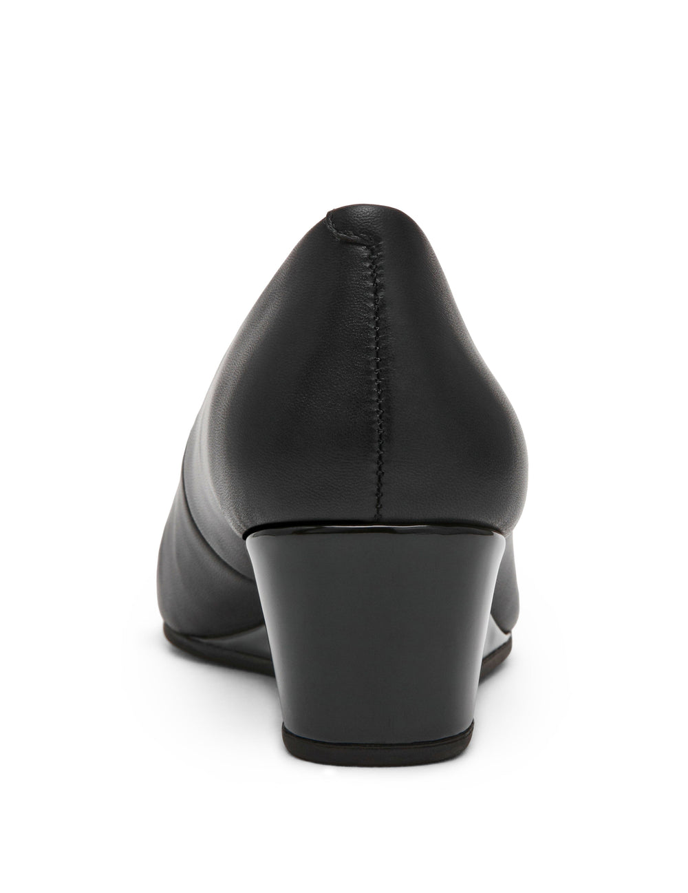 Leather Wedge Waiter Shoe in Black Leather - Anne Klein Black Leather