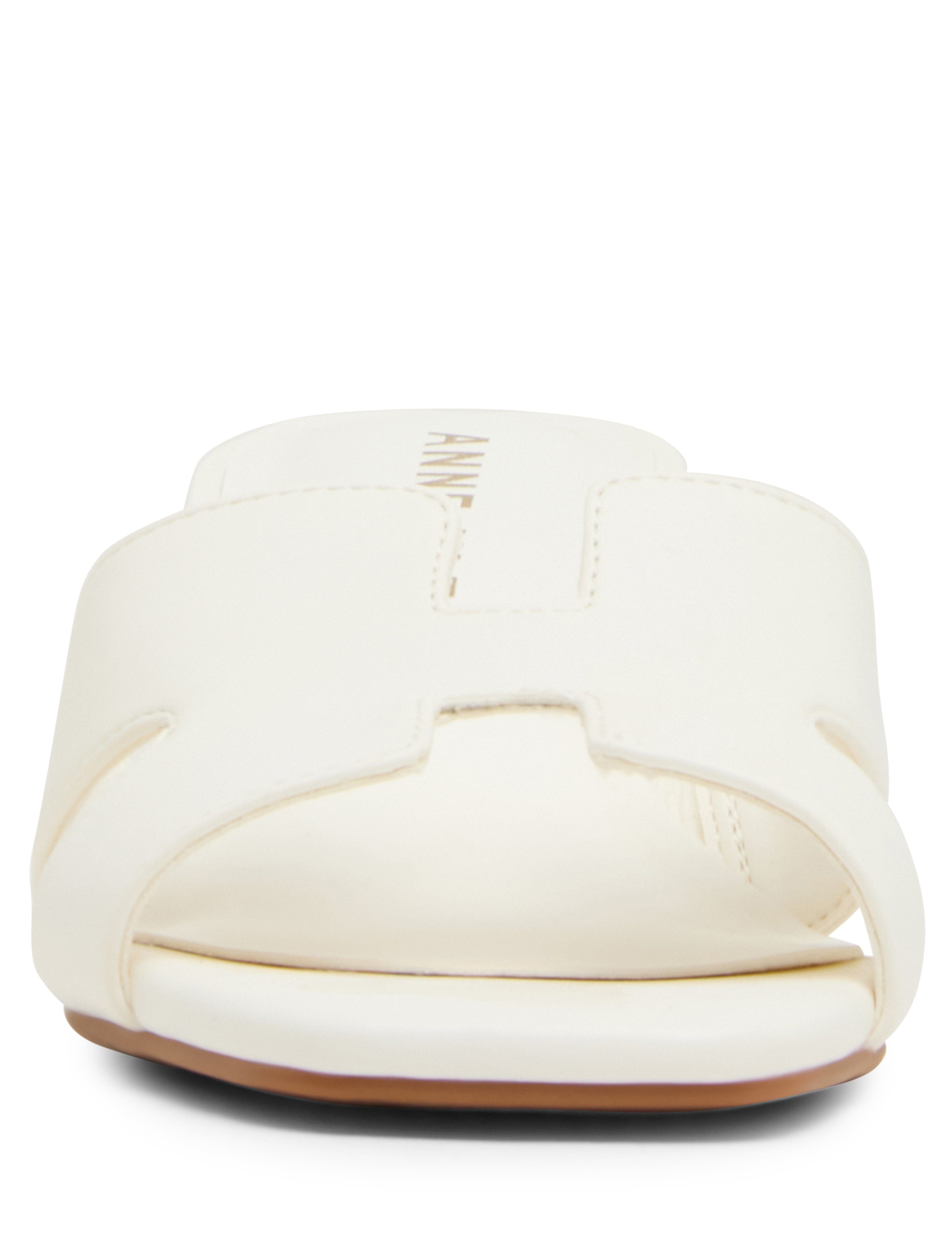 Delphine Strappy Sandal in White - Anne Klein White