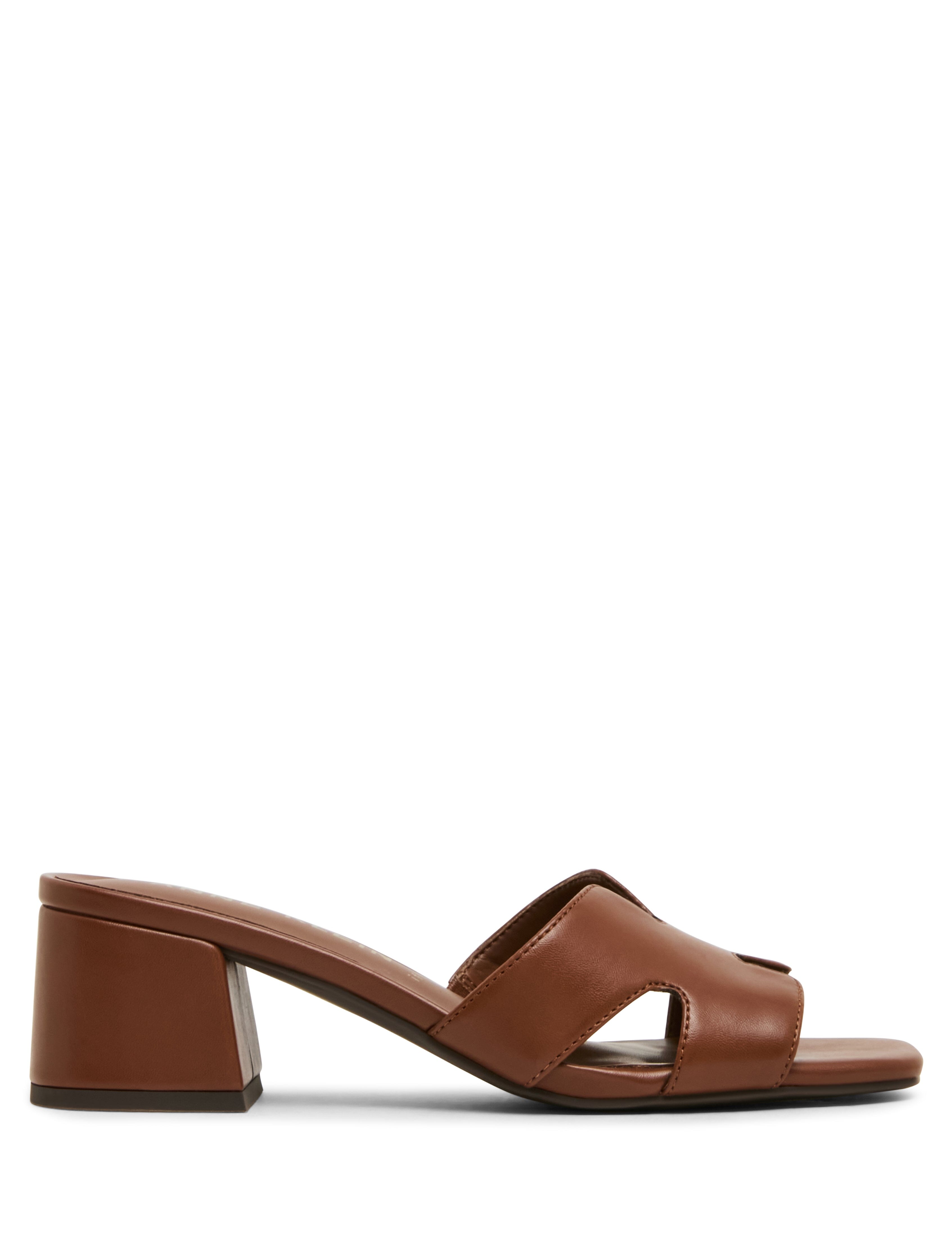 Delphine Strappy Sandal in Cognac - Anne Klein Cognac