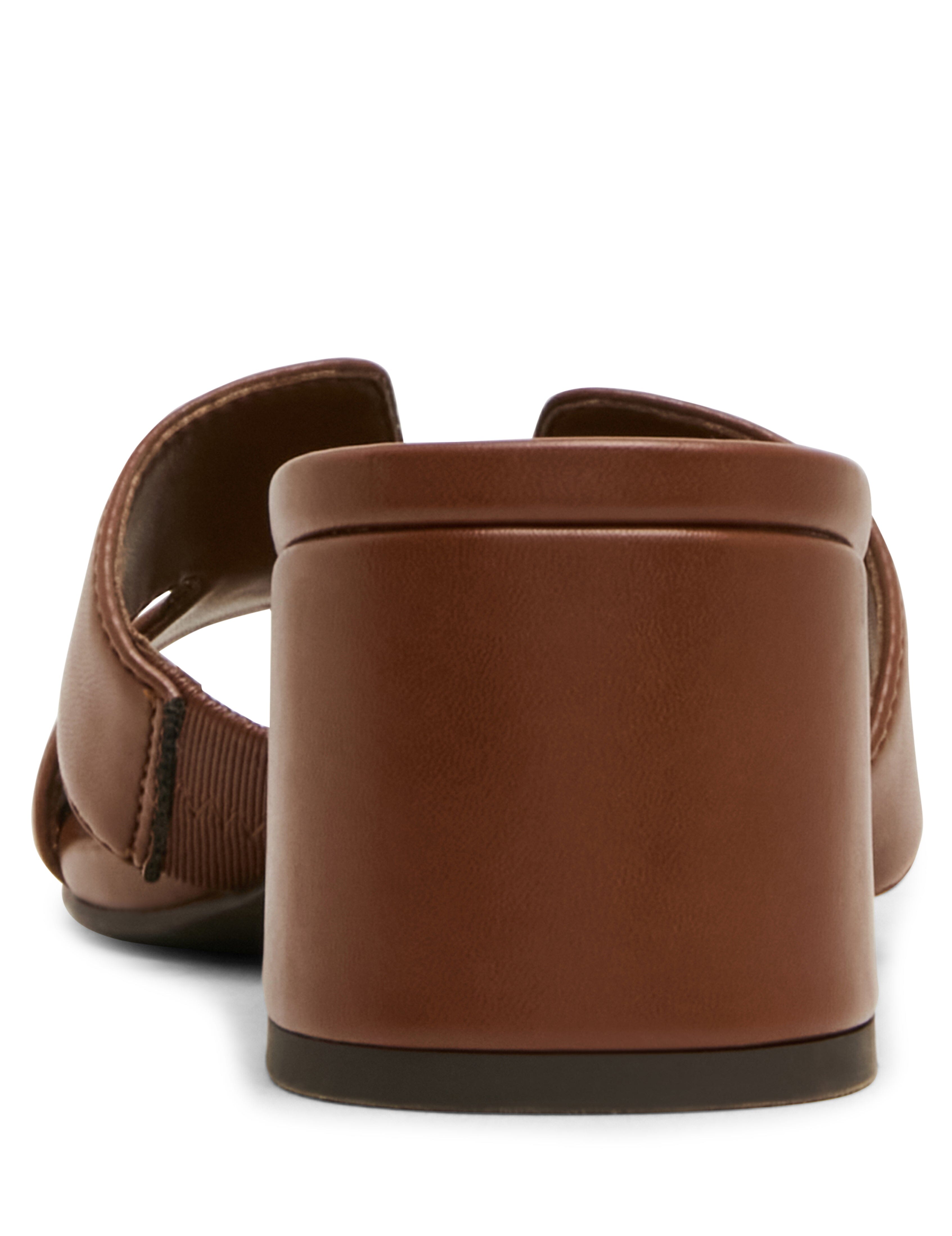 Delphine Strappy Sandal in Cognac - Anne Klein Cognac