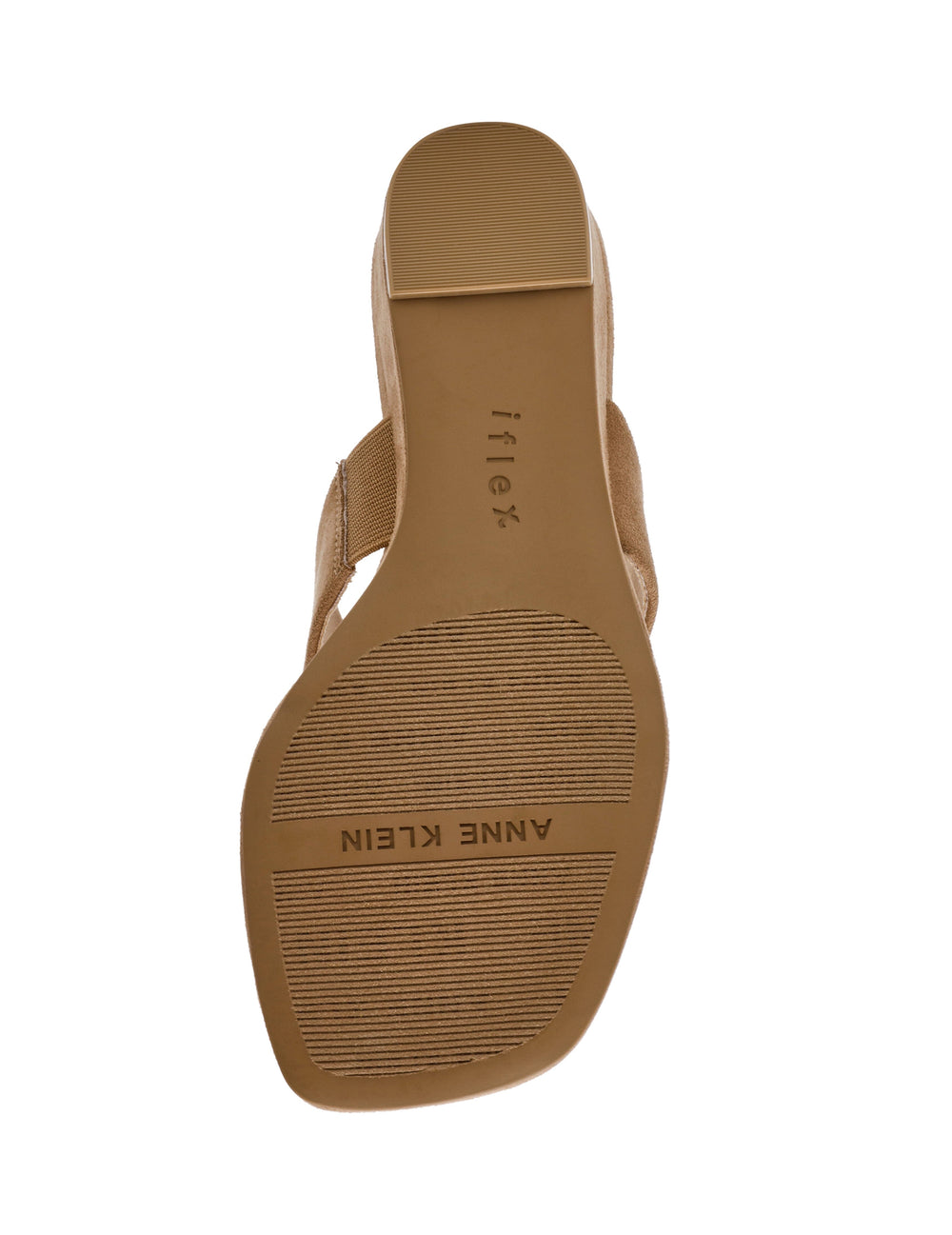Willing Strappy Flat Sandal in Sand Suede - Anne Klein Sand Suede