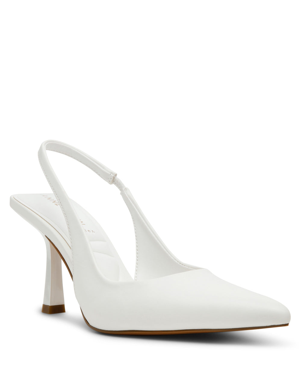 Itzy Slingback Block Heel Pump in White - Anne Klein White