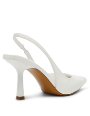 Itzy Slingback Block Heel Pump in White - Anne Klein White