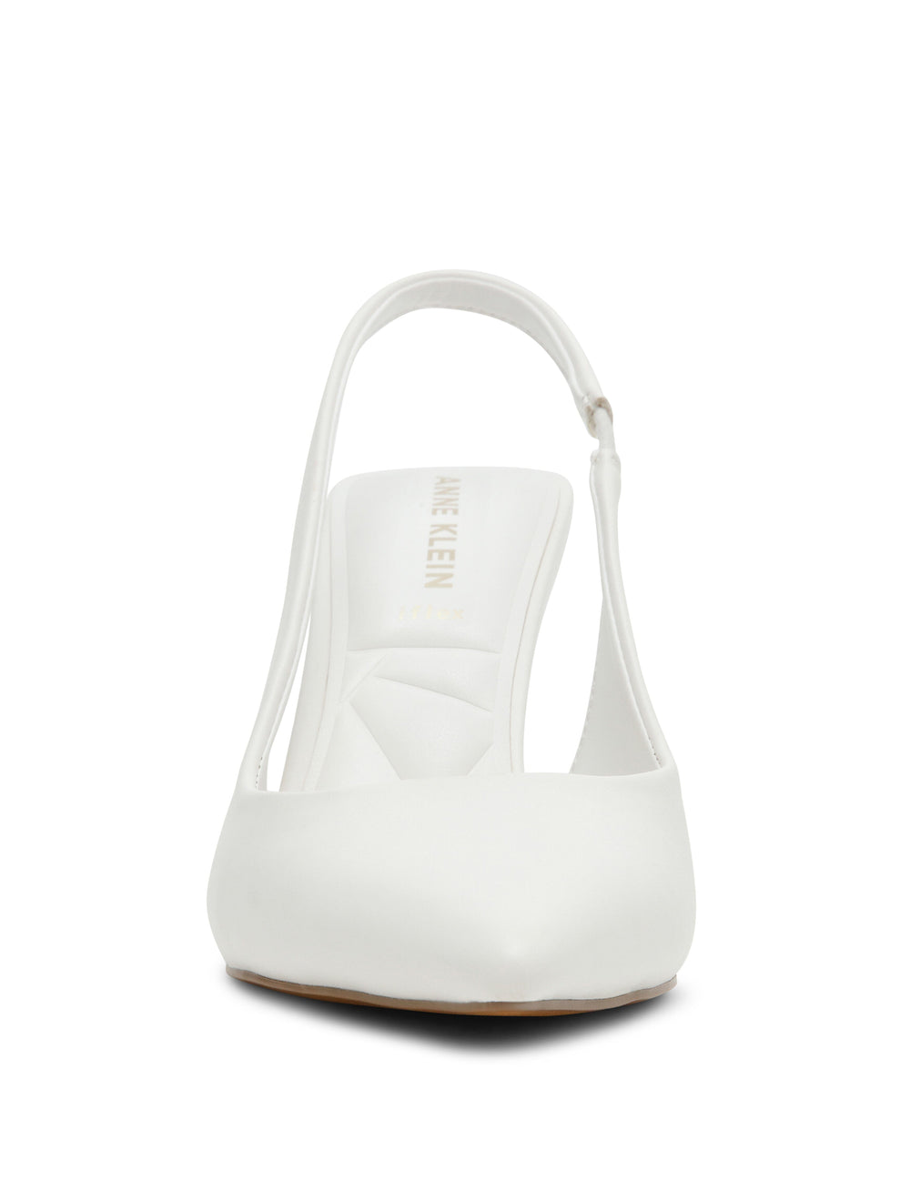 Itzy Slingback Block Heel Pump in White - Anne Klein White