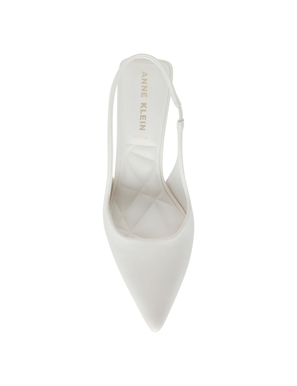 Itzy Slingback Block Heel Pump in White - Anne Klein White