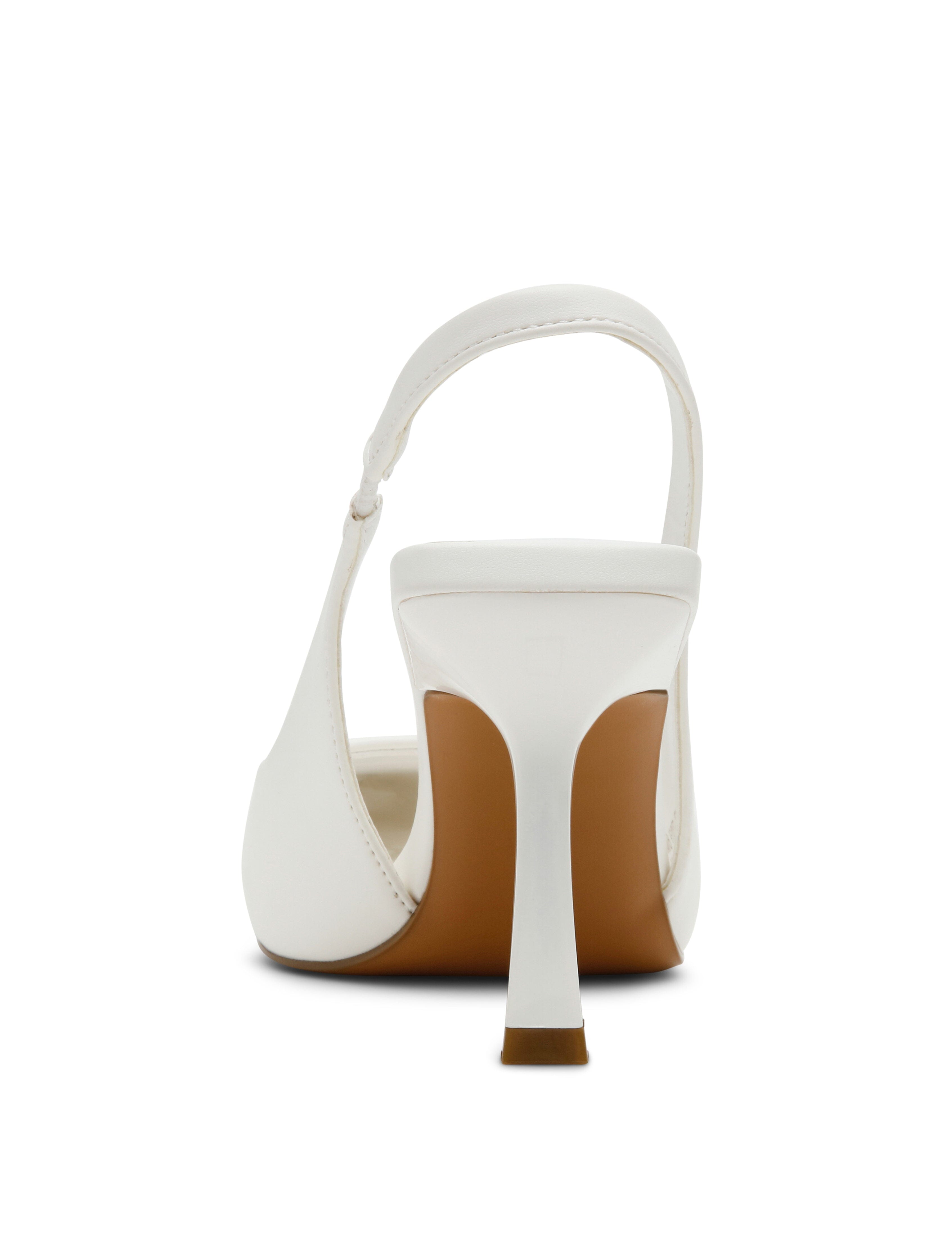 Itzy Slingback Block Heel Pump in White - Anne Klein White