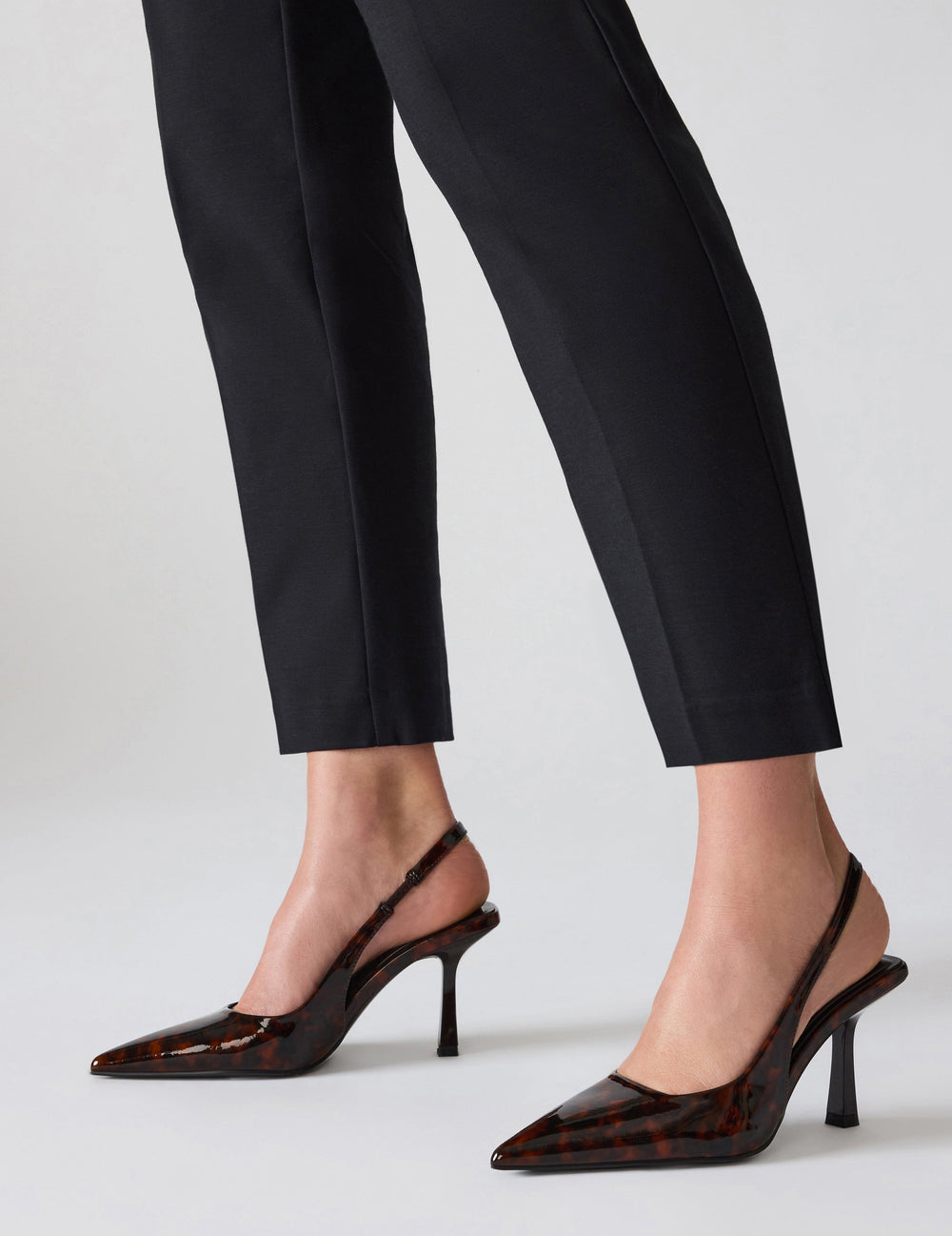 Itzy Slingback Block Heel Pump in Tortoise - Anne Klein Tortoise