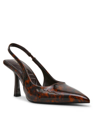 Itzy Slingback Block Heel Pump in Tortoise - Anne Klein Tortoise