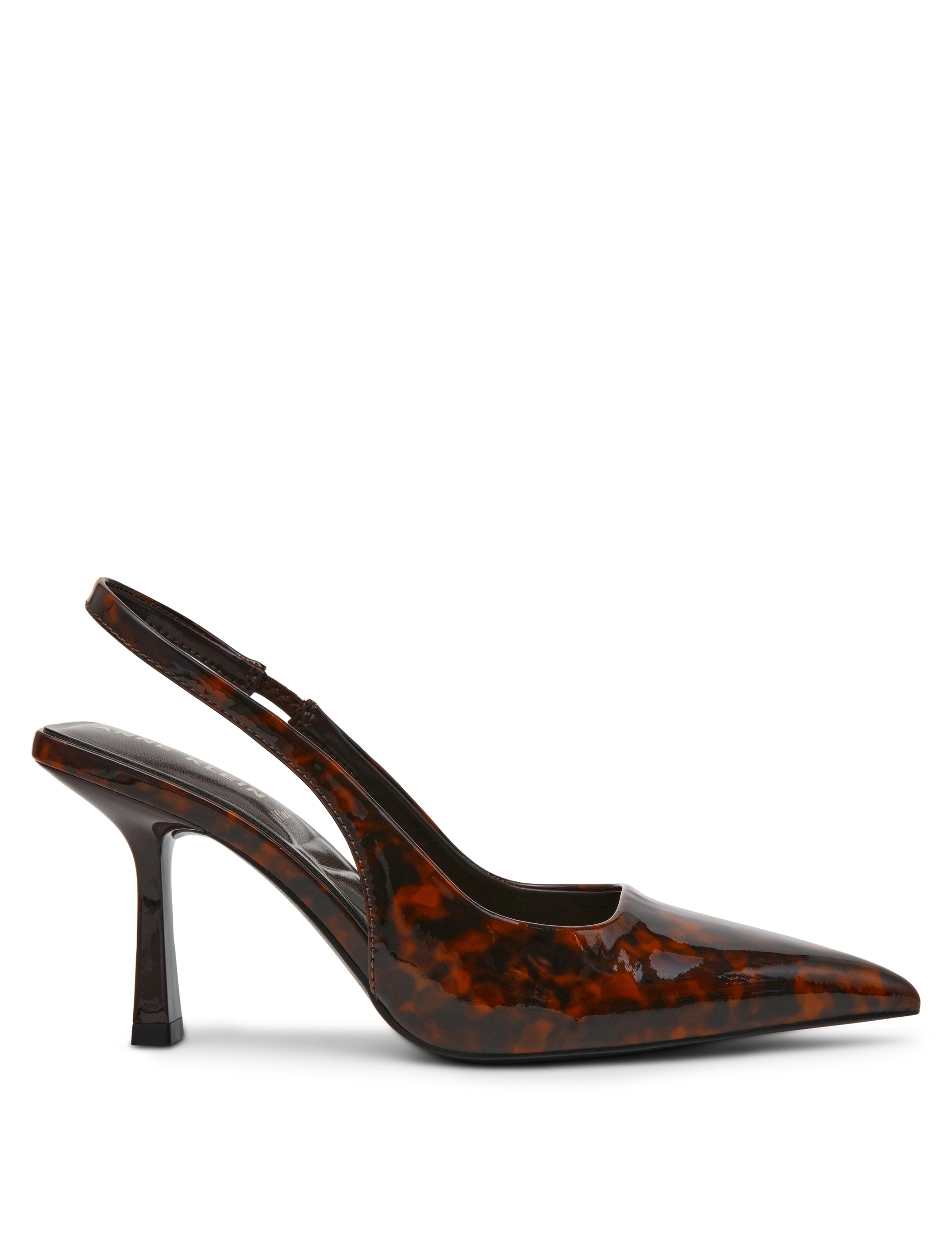Itzy Slingback Block Heel Pump in Tortoise - Anne Klein Tortoise
