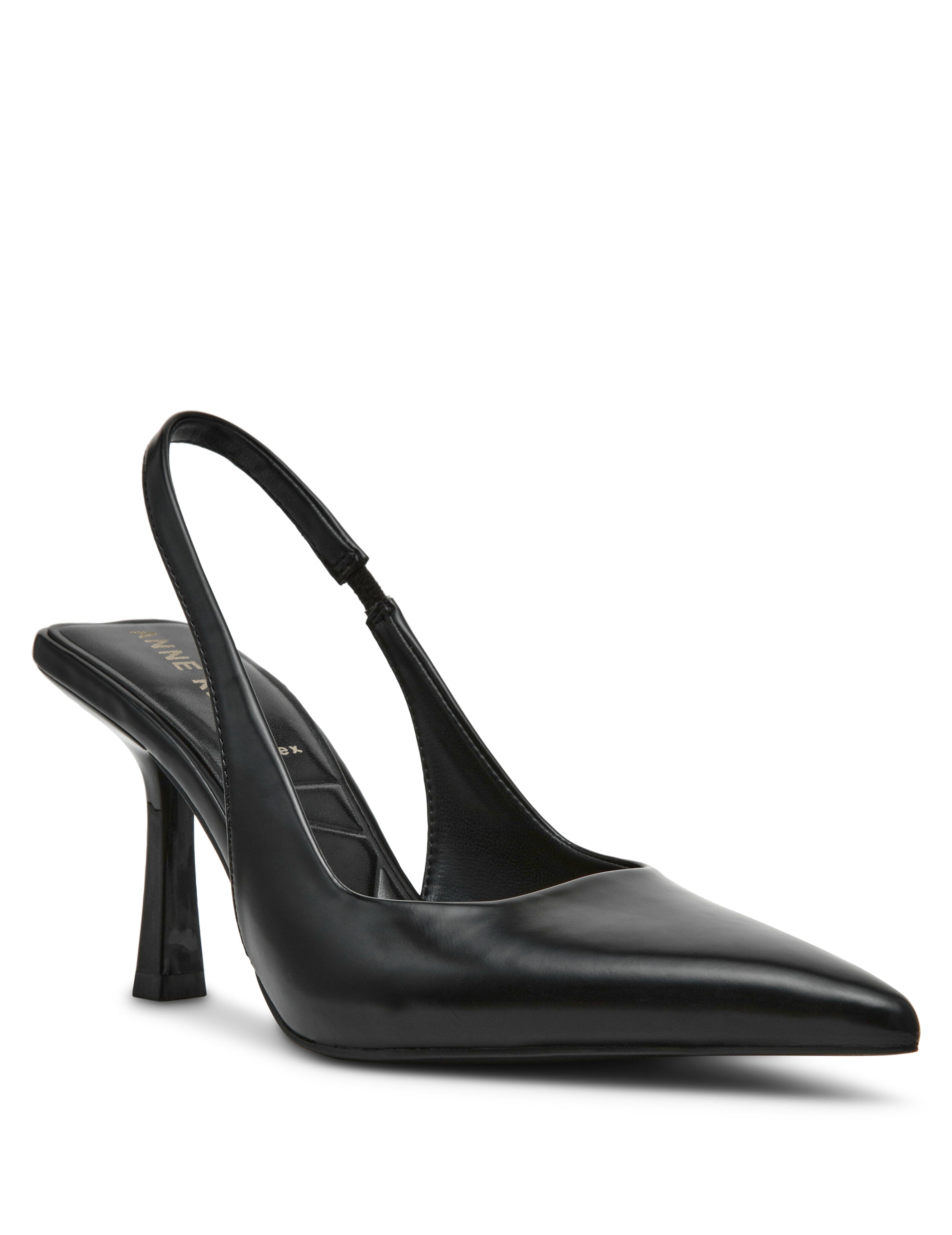 Itzy Slingback Block Heel Pump in Black Box - Anne Klein Black Box