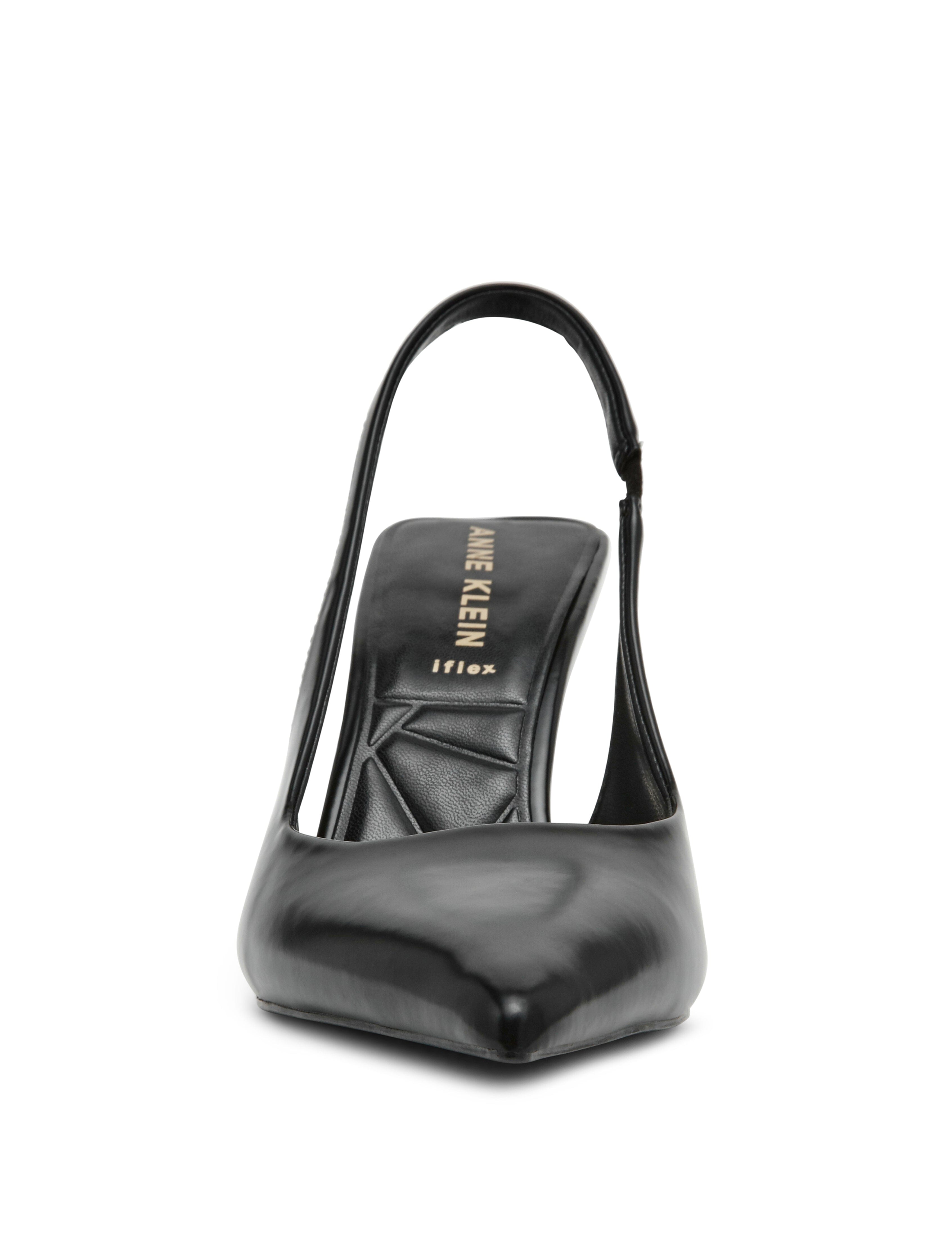 Itzy Slingback Block Heel Pump in Black Box - Anne Klein Black Box