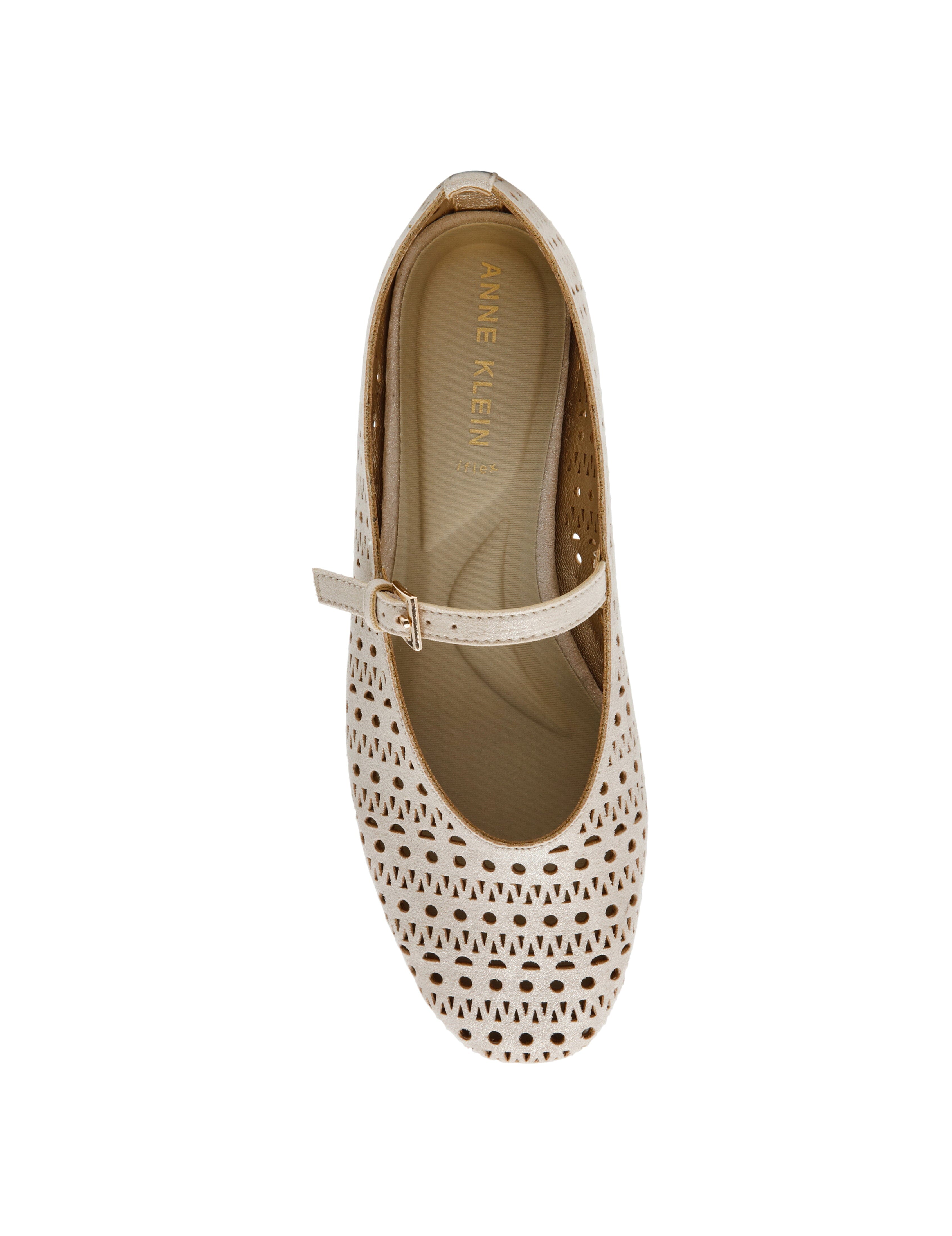 Connie P Ballet Flat in Light Gold - Anne Klein Light Gold