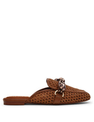 Avery Slip-On Flat Mule - Anne Klein Brown Leopard