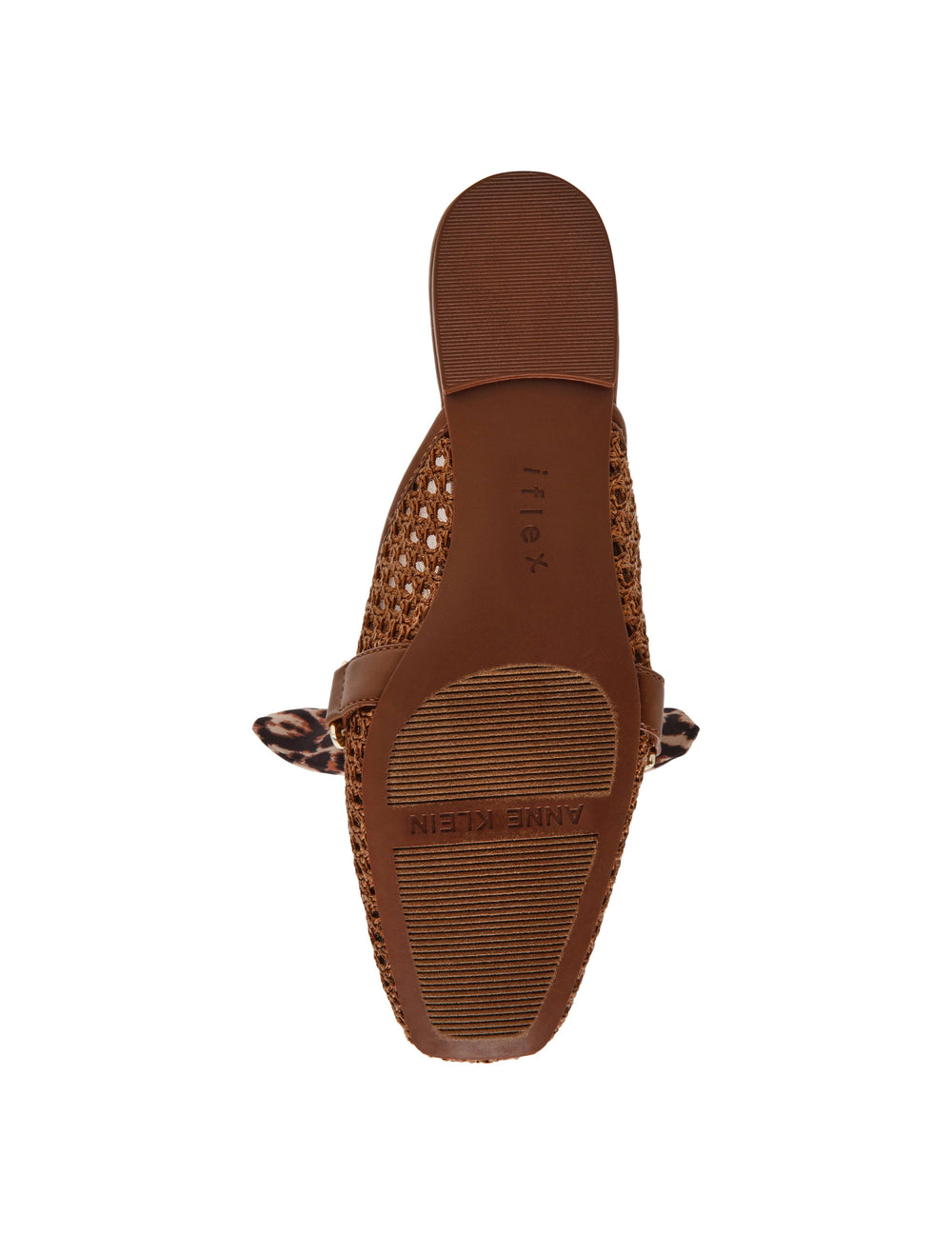 Avery Slip-On Flat Mule - Anne Klein Brown Leopard