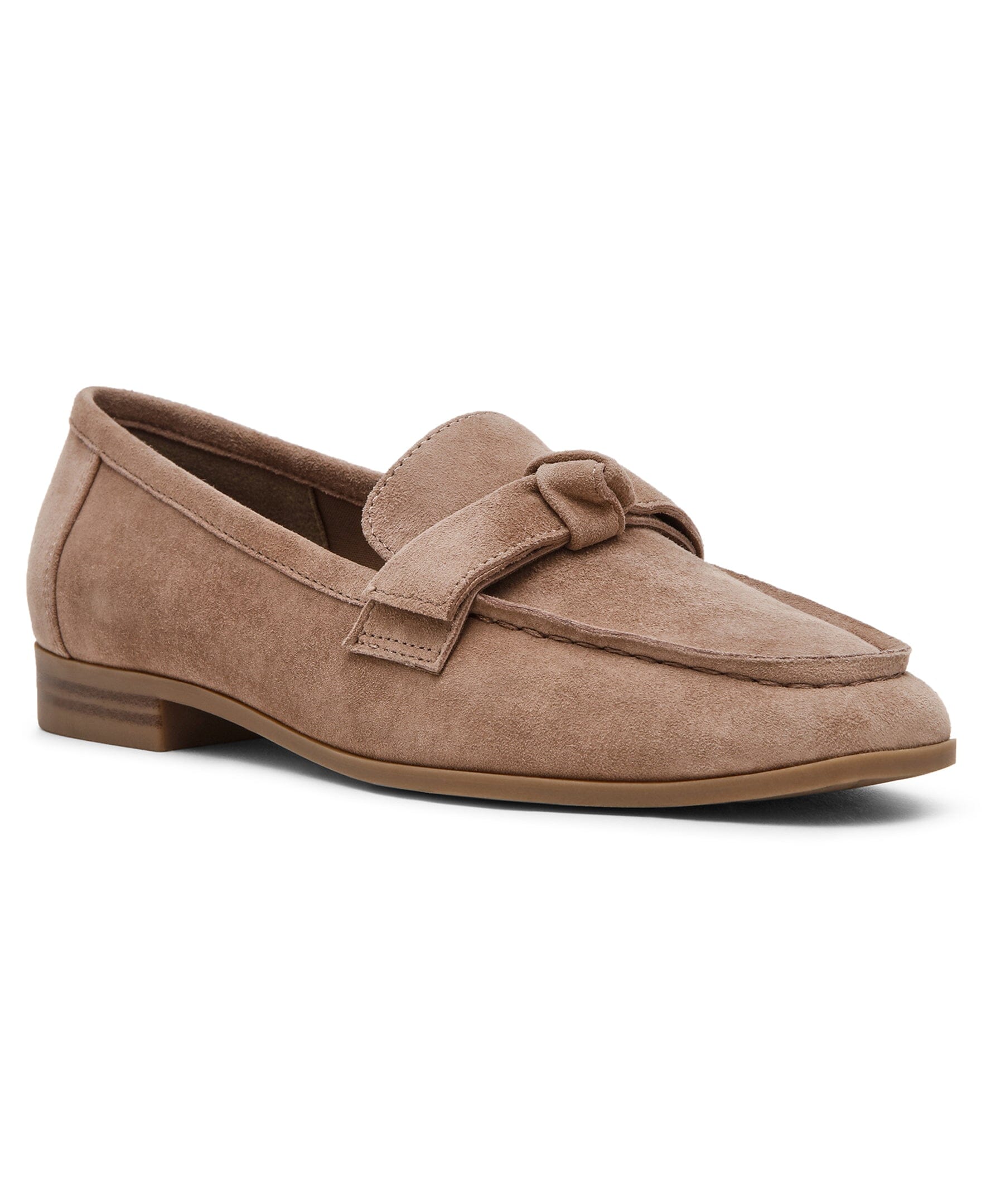 Bowie Slip-On Loafer in Taupe Suede - Anne Klein Taupe Suede