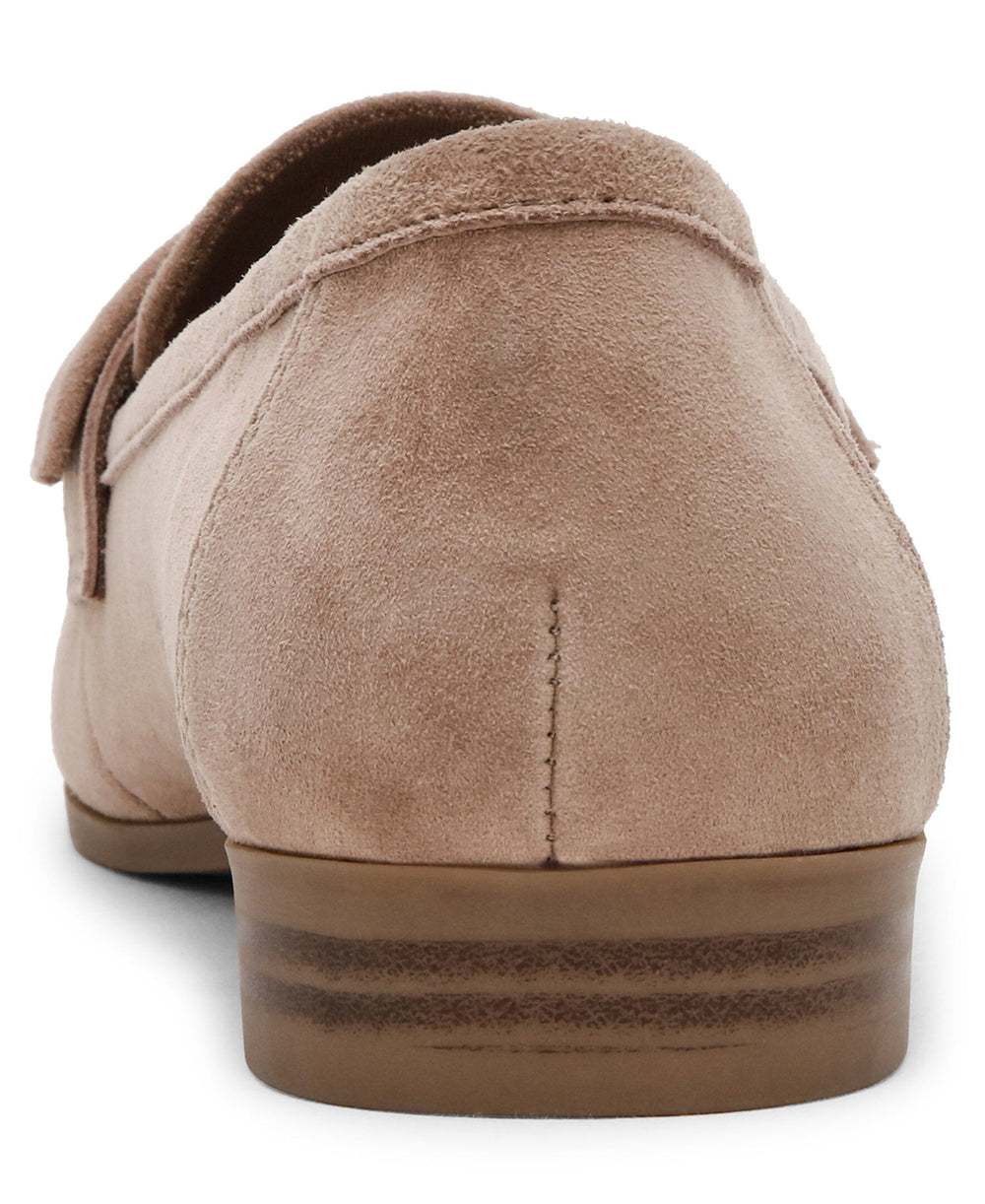 Bowie Slip-On Loafer in Taupe Suede - Anne Klein Taupe Suede