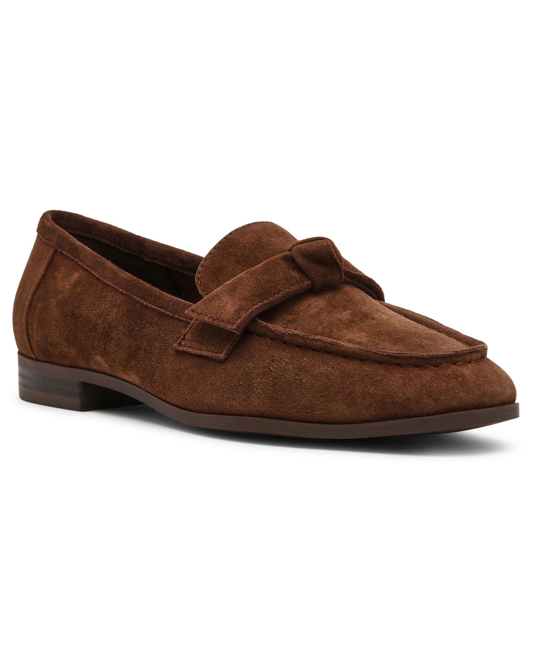 Bowie Slip-On Loafer in Brown Suede - Anne Klein Brown Suede
