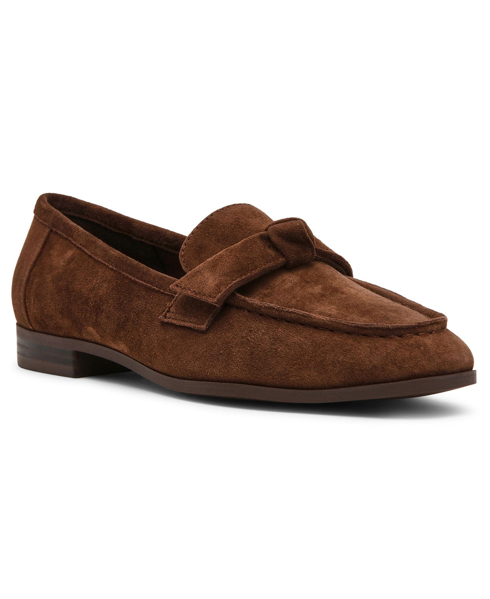 Bowie Slip-On Loafer in Brown Suede - Anne Klein Brown Suede