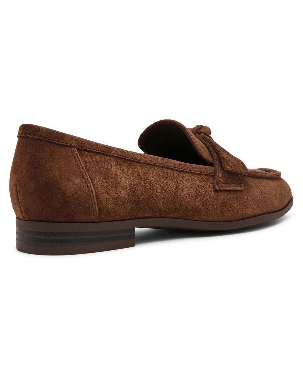 Bowie Slip-On Loafer in Brown Suede - Anne Klein Brown Suede