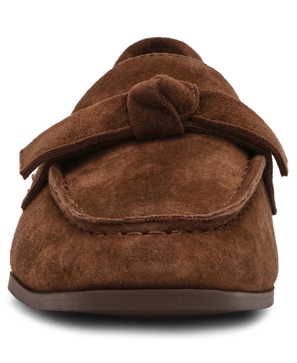 Bowie Slip-On Loafer in Brown Suede - Anne Klein Brown Suede