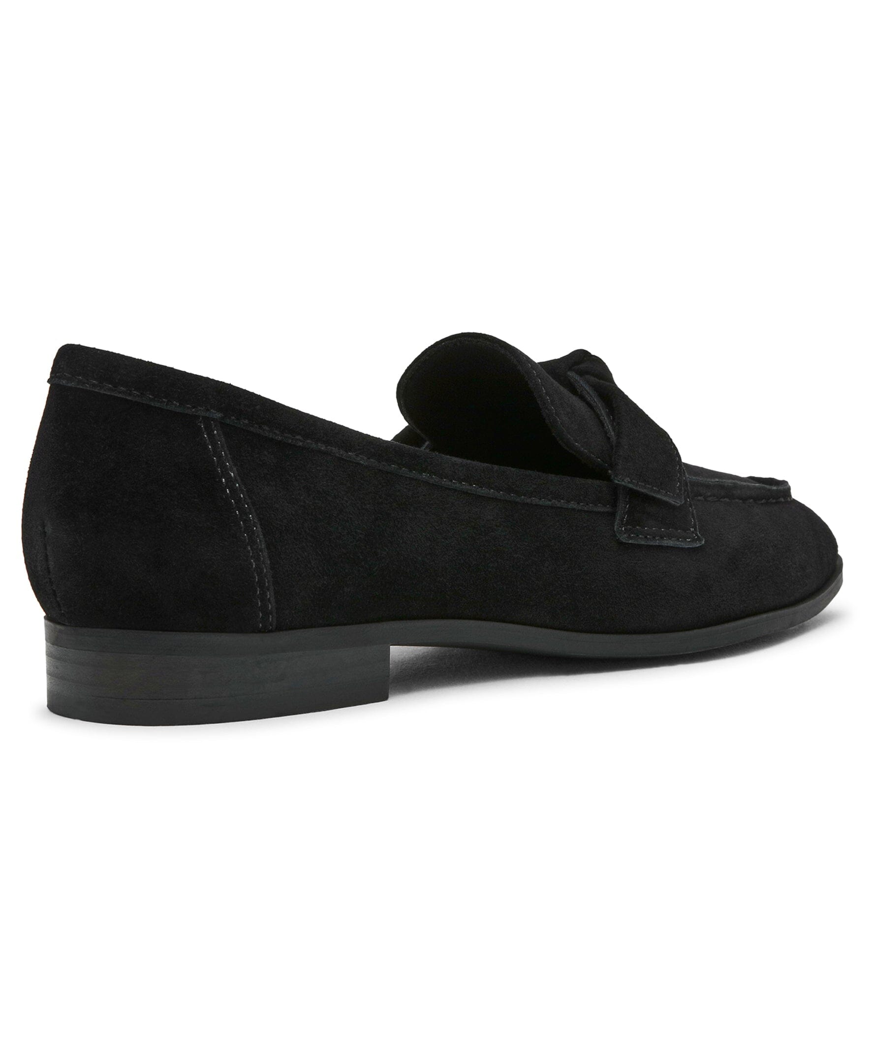 Bowie Slip-On Loafer in Black Suede - Anne Klein Black Suede
