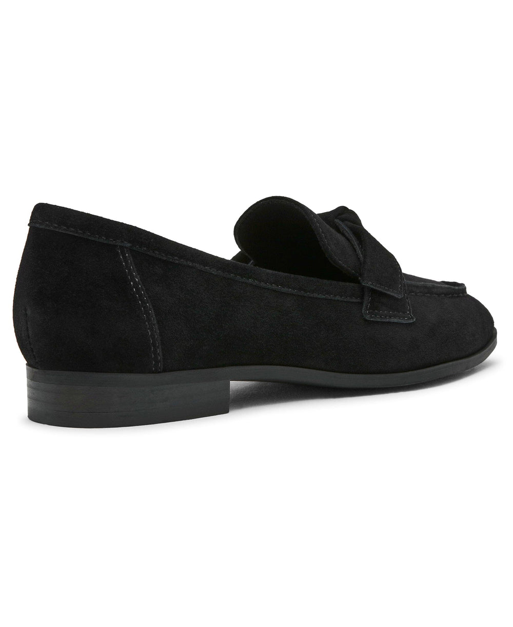 Bowie Slip-On Loafer in Black Suede - Anne Klein Black Suede